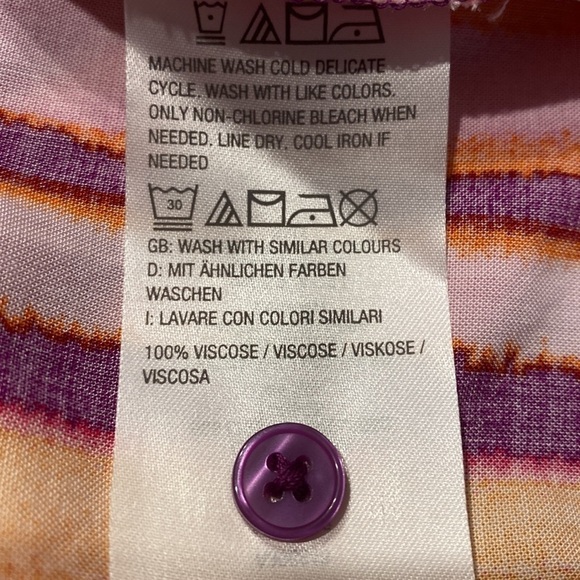 J womens D & Co casual button up short sleeve regular size top XL - Picture 4 of 4